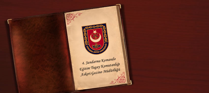 Jandarma Gazino Mönü Tasarımı