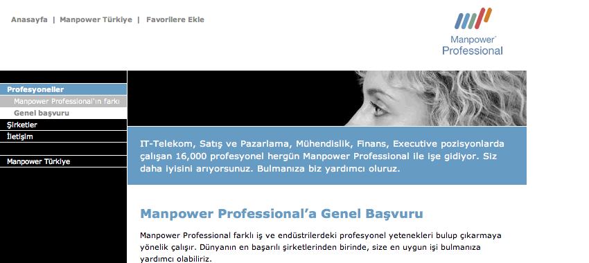 Manpower Professional Web Sitesi