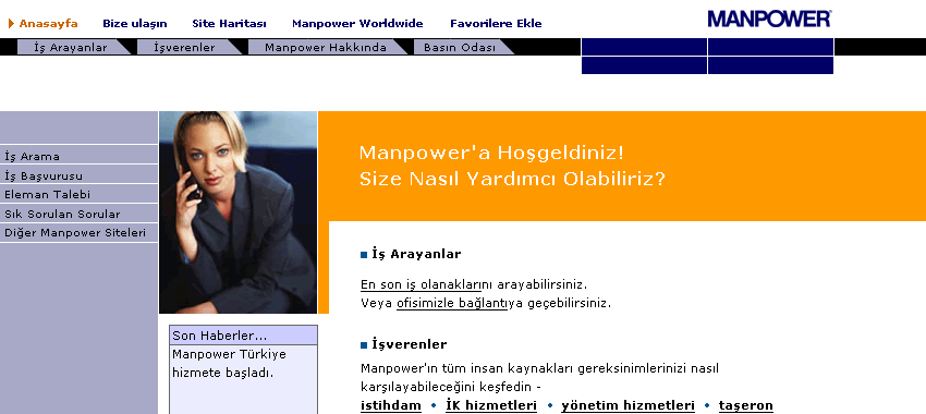Manpower Web Sitesi 1. sürüm